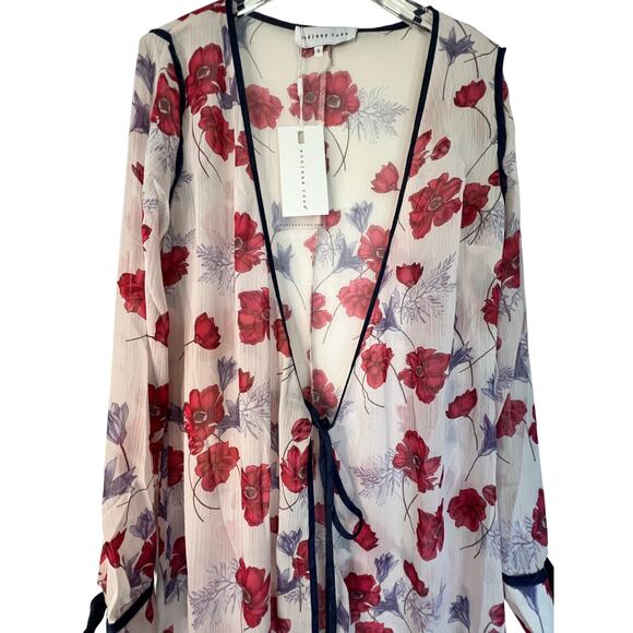 Endless Rose Sheer Floral Kimono Robe Boho Layering Duster Small - Picture 1 of 9
